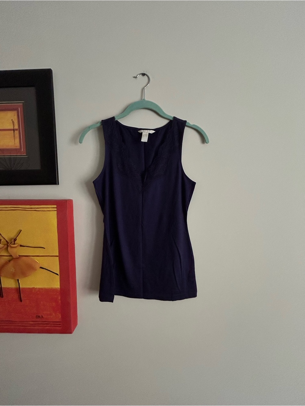 2/$12 Banana Republic Dark Blue Sleeveless Tank NWOT